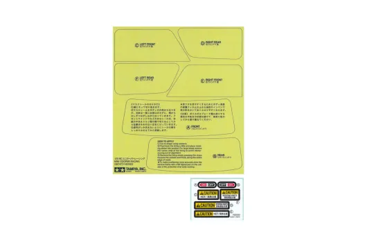 Tamiya RC Aufkleber für Mini Cooper Racing 1:10