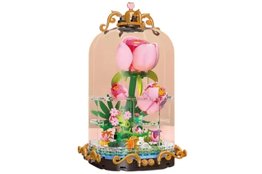 JieStar Klemmbausteine Blumen Rose - 257 Teile