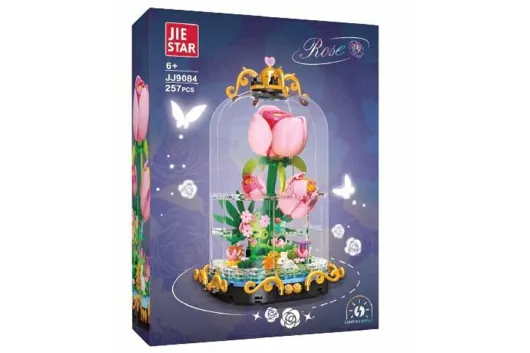 JieStar Klemmbausteine Blumen Rose - 257 Teile