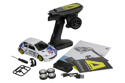 Amewi RC Auto Drift Scale Car PR28 206 mit Gyro 4WD 1:28 RTR