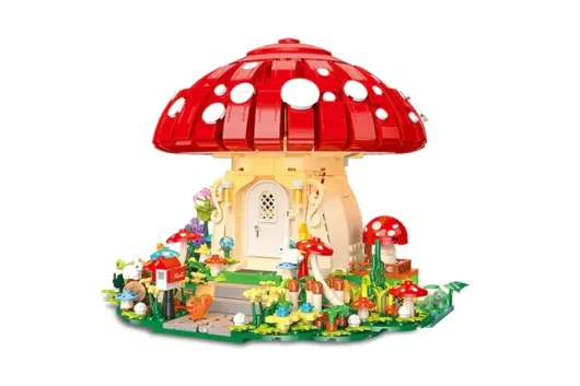 JieStar Klemmbausteine Verträumter Pilz - 1296 Teile