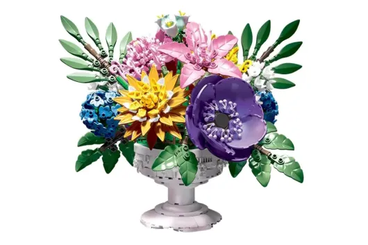 JieStar Klemmbausteine Traumhafter Blumenstrauß - 1081 Teile