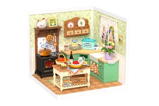 Lasercut Bausatz Standmodell DIY Miniature Haus Super Creator Serie Landhausküche - 126 Teile