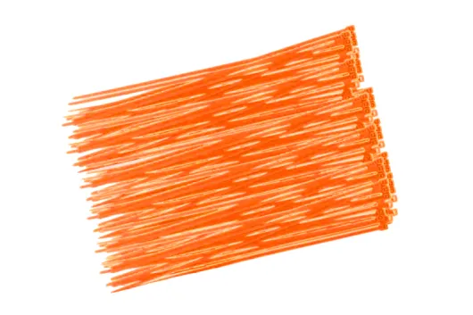 Kabelbinder mit sehr feinem Raster 200x2,7mm 100Stück in neonorange