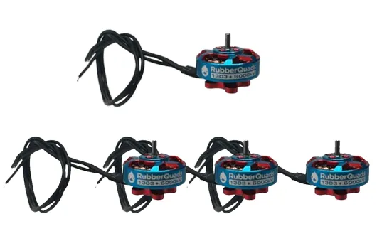 RubberQuads 2-5S Brushless FPV Motor SET 1303 mit 6000KV 4Stück