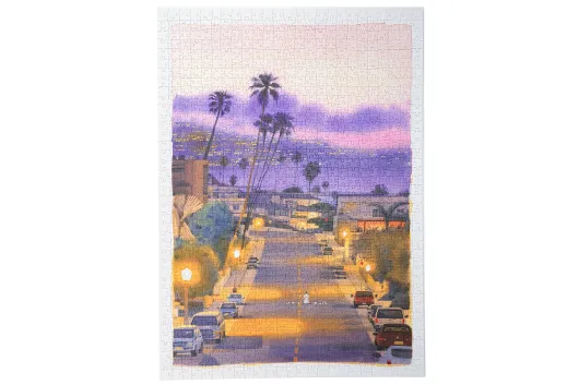 Lasercut Puzzle Purple Sunset Walk - 1000 Teile