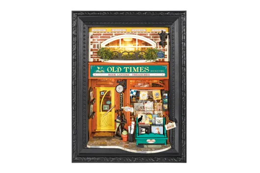 Lasercut Bausatz Wandmodell Old Times Buchhandlung - 157 Teile