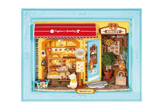 Lasercut Bausatz Wandmodell Flauschige Katzenbäckerei - 146 Teile