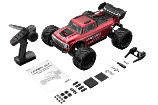 MJX Hyper Go RC-Car Truggy TX10 1/10 Brushless 4WD RTR Rot ohne Akku oder Lader