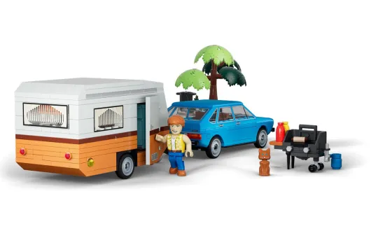 COBI Klemmbausteine Autos VW Passat B1 mit Wohnwagen - 361 Teile