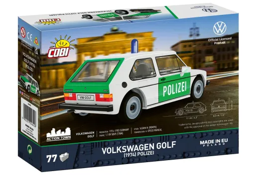 COBI Klemmbausteine Autos VW Golf 1974 Polizei - 77 Teile
