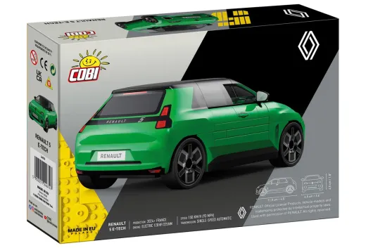 COBI Klemmbausteine Autos Renault 5 E-Tech Grün - 78 Teile