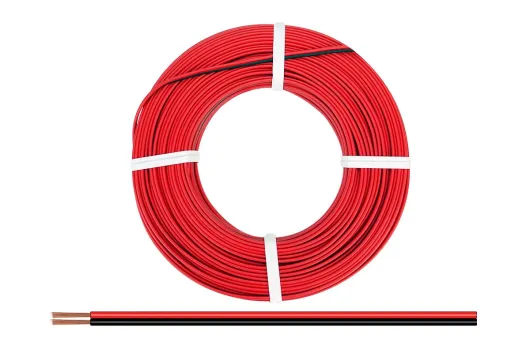Zwillingslitze 0,75mm² 25m rot-schwarz