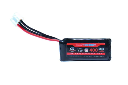 OMPHobby Ersatzteile HV LiPo Akku 2S 7,6V 400mAh 50C für M1, M1 EVO