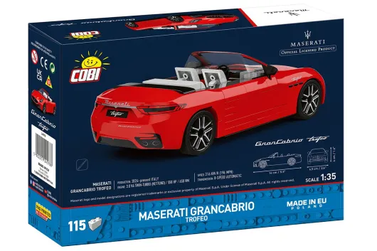 COBI Klemmbausteine Auto Maserati GranCabrio Trofeo Rot - 115 Teile