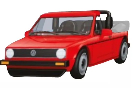 COBI Klemmbausteine Autos Volkswagen Golf I Cabriolet Rot - 65 Teile