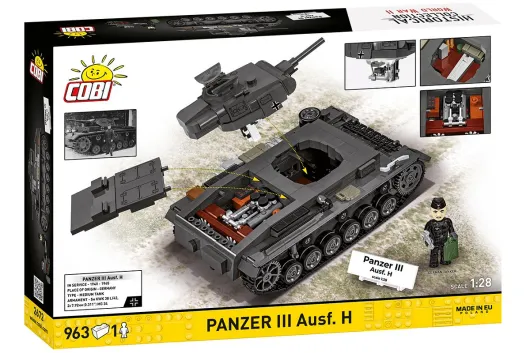 COBI Klemmbausteine Panzer III Ausführung H - 963 Teile