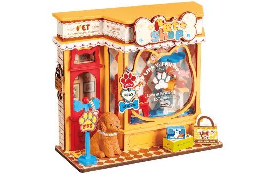 Lasercut Bausatz Standmodell Pawfect Pfotenladen - 98 Teile