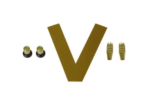 Mikado Knüppel/Drehknopf-Set gold metallic M4