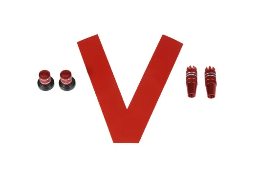 Mikado Knüppel/Drehknopf-Set rot-metallic M4