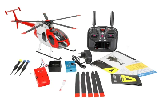 Amewi RC MD500 Pro GPS Helikopter Police 9-Kanal 3D/6G RTF