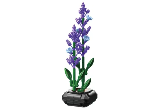 CaDA Klemmbausteine Blumen Serie Lawendel mit dekorativer Vase - 205 Teile