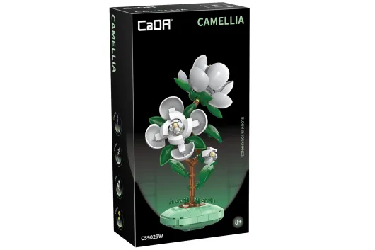 CaDA Klemmbausteine Blumen Serie Kamille mit dekorativer Vase - 301 Teile