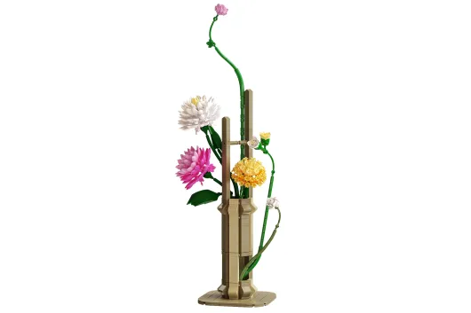 CaDA Klemmbausteine Blumen Serie Frühlingsblumen mit dekorativer Vase - 613 Teile