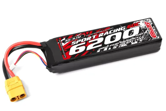 Team Corally Sport Racing LiPo Akku 3S 11,1V 6200mAh 50C mit XT90 im Semi-Soft case