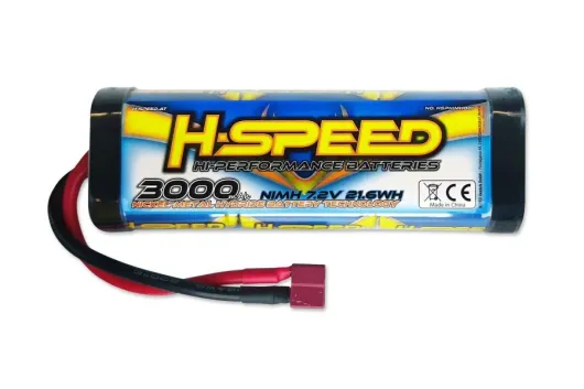 HSP Akku NiMH 3000mAh 7,2V 6 Zellen mit T-Stecker