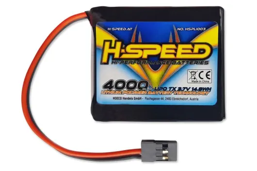 HSP LiPo 4000mAh 1S 3,7V TX Sender Akku mit Servo-Stecker