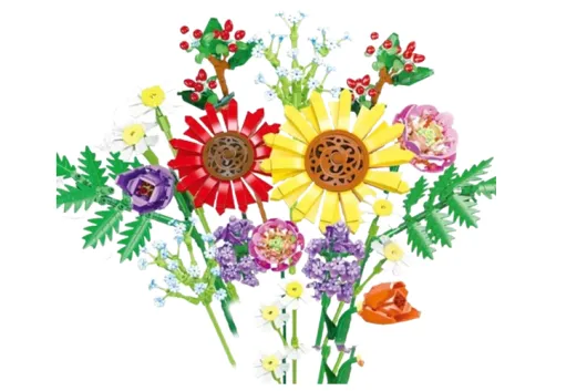 JieStar Klemmbausteine Sommernacht Blumenstrauß - 976 Teile