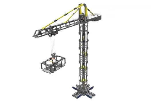 MouldKing Klemmbausteine Technik Baukran / Turmdrehkranmit RC Set - 1797 Teile