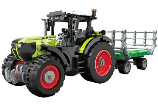 CaDA Klemmbausteine Claas Mini Traktor mit Anhänger - 448 Teile