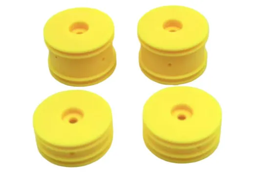 HobbyPlus Ersatzteile Felgenset in Gelb für Speck-B 2WD Buggy 1:24 RTR