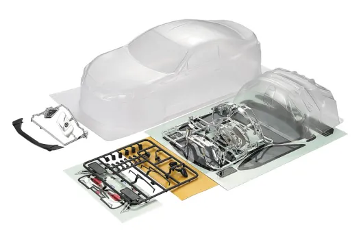 Killerbody Subaru BRZ Karosserie unlackiert 195mm Kit Breite 195mm passend auf nahezu alle 1:10 Tourenwagen mit Radstand 257mm