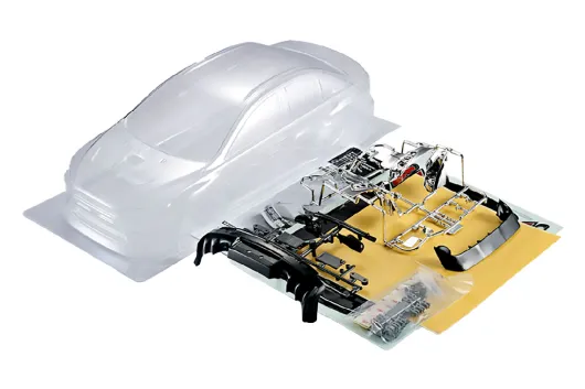 Killerbody Mitsubishi Lancer Evo X Karosserie unlackiert 190mm Kit Breite 190mm passend auf nahezu alle 1:10 Tourenwagen mit Radstand 257mm