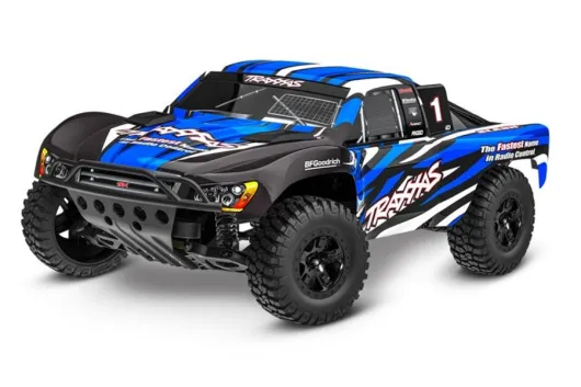 Traxxas Slash blaux 1/10 2WD Short-Course RTR Brushed, HD, mit Akku und 4A USB-C-Lader Clipless