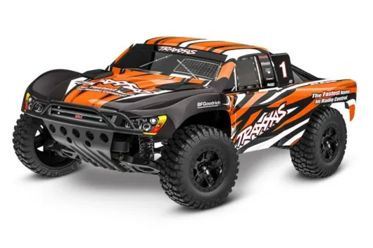Traxxas Slash orangex 1/10 2WD Short-Course RTR Brushed, HD, mit Akku und 4A USB-C-Lader Clipless