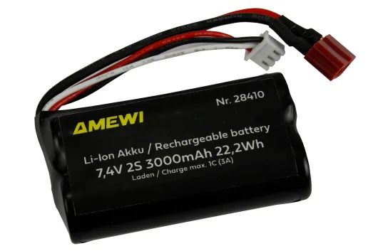 Amewi LiIon Akku 2S 7,4V 3000mAh T-Stecker