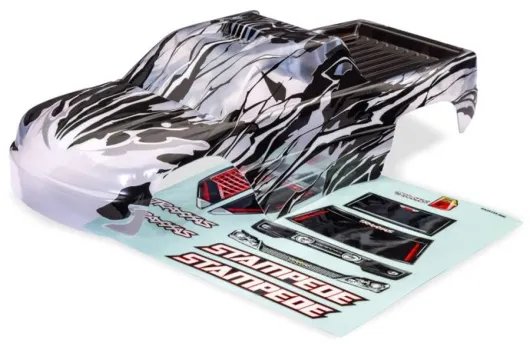 Traxxas Tuning Karosserie ProGraphix mit Aufkleber (benötigt Hintergrundlackierung) Clipless für Stampede 2WD 1/10