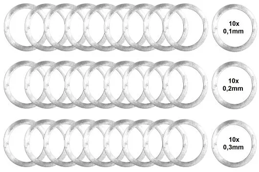 H-Speed Stahl Distanzscheiben Set 22x17mm je 10Stück 0.1, 0.2, 0.3 für X-MAXX 1/7