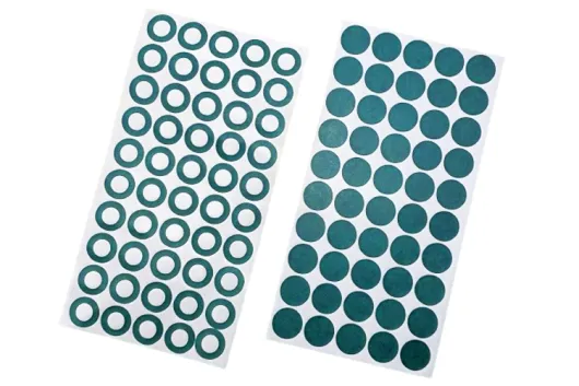 Selbstklebendes Isoltionspapier für 18650er LiIon Akkus Zellen 100Stück (50Kranz Aufkleber / 50 ganzer Aufkleber)