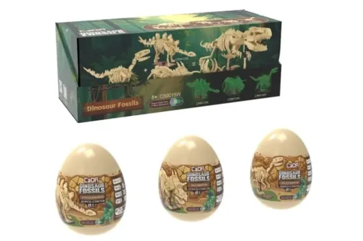 CaDA Klemmbausteine Box mit 3 Fossilien Dinosauriereiern - 825 Teile