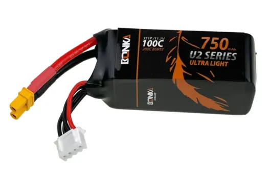 Bonka Lipo Akku 750mAh 11,1V 3S 100C XT30 für zB Goosky S2 und OMPHobby M2 Evo