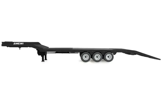 Amewi RC Tieflader-Sattelauflieger Dreiachser in schwarz für Amewi RC Scania 770S Zugmaschine in Schwarz 6x4 1:18 RTR