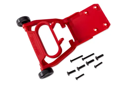 Traxxas Ersatzteile Wheelie bar komplett mit Schrauben in Rot für 2WD Bandit, Bigfoot, Rustler, Slash und Stampede mit Magnum 272R 1/10