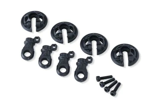 Traxxas Ersatzteile GTR Feder-Halter und Kugelpfannen 4Stück für Rustler, Slash 1/10 und Unlimited Desert Racer 1/7