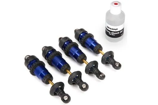 Traxxas Ersatzteile GTR Dämpfer Aluminium blau mit TiN Kolbenstange 4Stück für Jato und XO-1