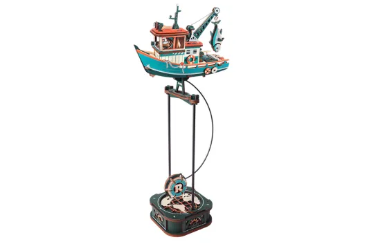 Lasercut Holzbausatz Pendel Glücks Trawler - 179 Teile